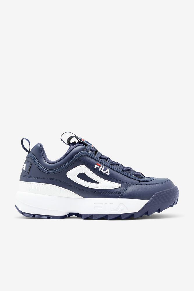 Fila Disruptor 2 Premium Trainers Navy - Mens - 38541JXGM